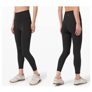 Lululemon Wunder Train High-Rise Tight 25 Black Everlux Leggings Size 6 LW5BPAS